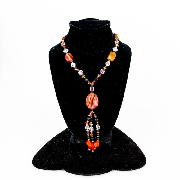 NWOT Natural stone/agate necklace - Picture 1 of 4